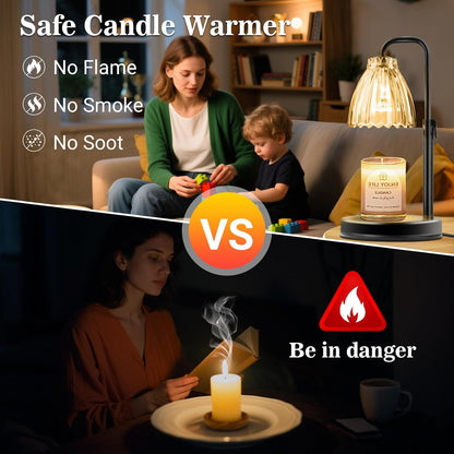 hyrion Candle Warmer Lamp with Timer, Gifts Adjustable Height Candle Lamp