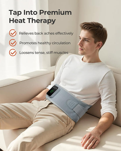 Cordless Heating Massage Pad Customizable Pain Relief with 3 Heat 3 Vibration 3 Timer Settings Wearable and Rechargeable for Back Menstrual Cramps Thoughtful Unisex Gift
