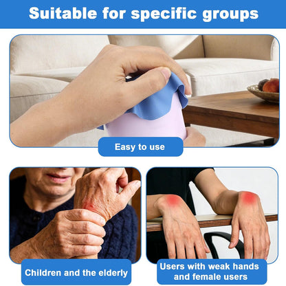 LUTER 4pcs Jar Opener Gripper Pad for Seniors with Weak Hands, Rubber | Multi-function Silicone Bottle Opener Lid Cap Rubber Gripper Pads Kitchen Coasters Gadgets, Light Blue, Green
