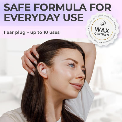 Peace&Quiet PQ Wax Ear Plugs for Sleeping - 30 Silicone Wax Earplugs
