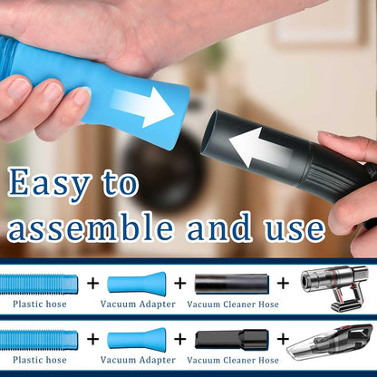 Dryer Vent Cleaner Kit - Compatible Universal Vacuum Attachment Hose with Most Vacuum Cleaner, Dryer Lint Cleaner Kit and Cleaning Brush Tools for Efficient Dryer Vent Hose Maintenance (Gray)