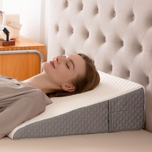 Queen Size Bed Wedge Pillow Headboard, Pillow Wedge for Headboard Gap(0-8") | Mattress Gap Filler Wedge, Stop Items Falling and Get Quality Sleep,Ergonomic Design, Non-Slip, Breathable(60"X10"X6")