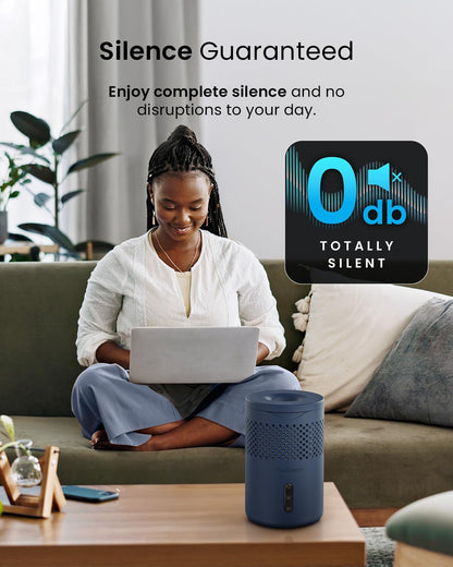 Pro Breeze Osmo Non-Electric Moisture Absorber, 44 fl.oz, Included 1.54lb Refillable Tablet, Lasts 100 Days, Ideal Silent Mini Dehumidifier for Closet, Bathroom & Bedroom, Fragrance Free, White