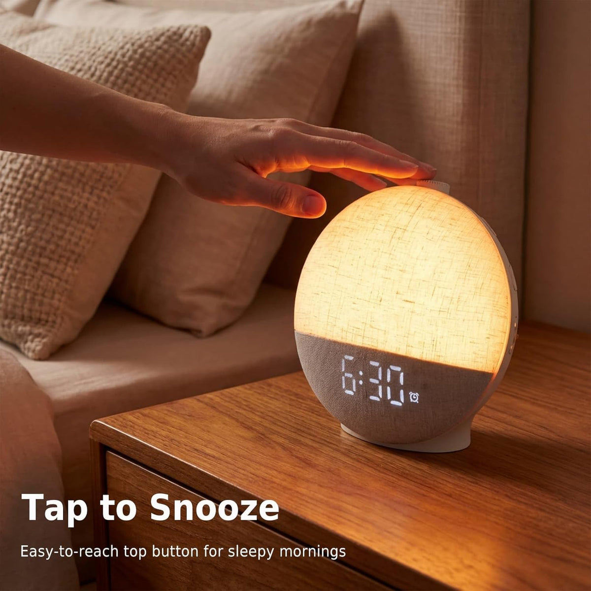 Sunrise Alarm Clock with Sound Machine, Natural Wake Up Light with Night Light, 30 Sleep Sounds, White Noise Machine Alarm Clocks for Bedrooms, Heavy Sleepers
