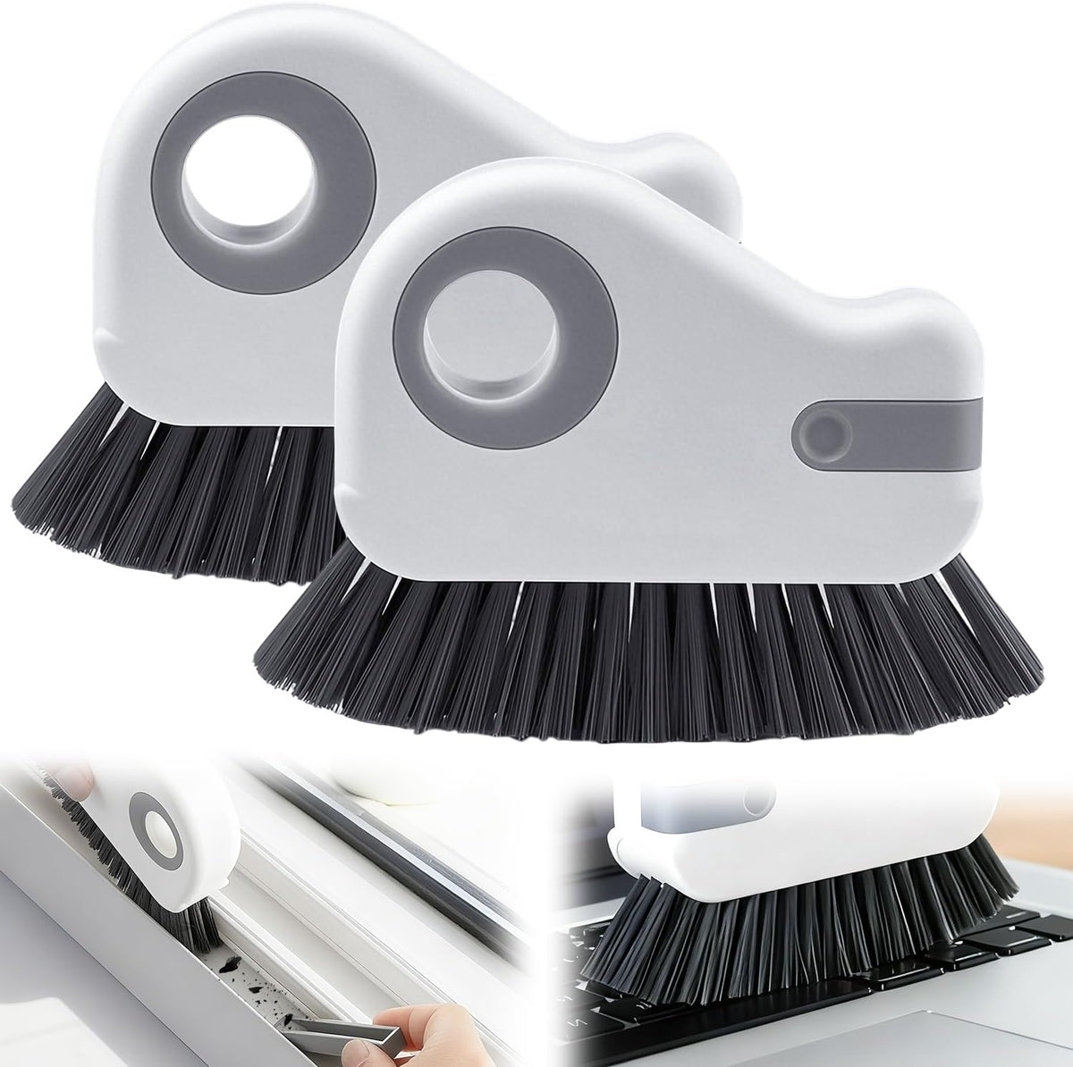 Window Track Cleaner, Groove Cleaning Tool,2 in 1 Crevice Clean Brush