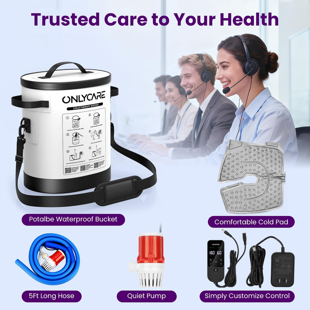 ONLYCARE Cold Therapy Machine, Ice Machine for Knee After Surgery