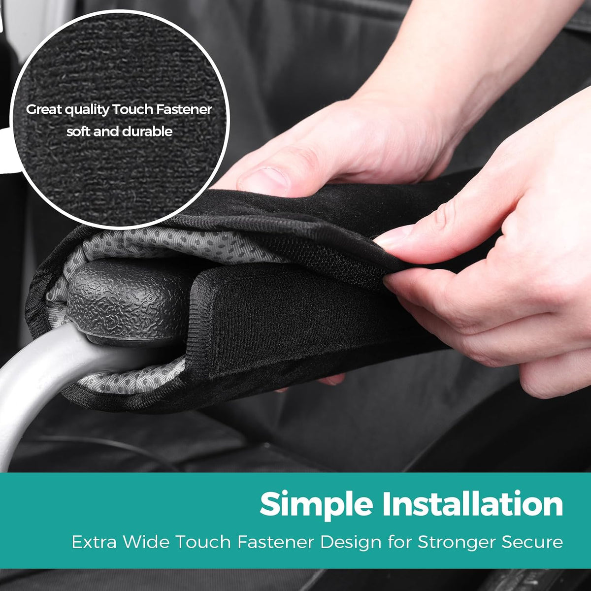 lefeke 2 Pack Wheelchair armrest Pads - Soft Velvet Foam armrest Covers for wheelchairs, Office Chairs and armchairs, etc., Effectively relieves arm Pressure and Prevents Soreness (Blue)