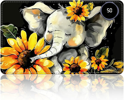 Heated Desk Pad Heated Large Mouse Pad, Electric Quickly Warm Desk Mat with 3 Levels Heating 3 Hours Auto Shut-Off, 31.5" x 13" Warm Gaming Mousepad Hand Foot Warmer, Baby Elephant