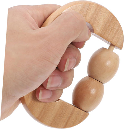FOMIYES Wooden Foot Roller Tool for Relaxation Portable Massage Device for Face Neck Shoulder Foot Back for Home Travel Use