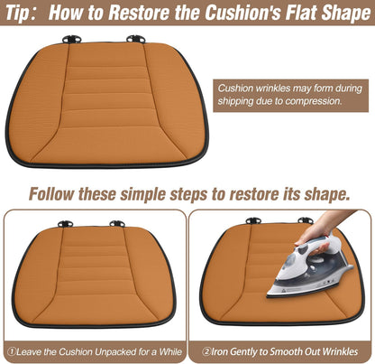 Car Seat Cushion Pad 1.2" Thick Comfort Seat Protector for Car Driver Seat Office Chair Home Use Memory Foam Seat Cushion with Non Slip Bottom, 20'' x 18.5'', Black