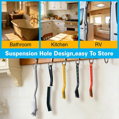 King Origin 12 PCS Home Crevice Cleaning Brush Set | Kitchen Bathroom Cup Lid Straw Dryer Vent Gap Cleaning Tools Household Cleaning Supplies