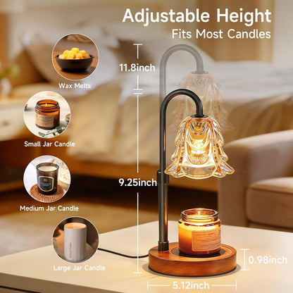 Candle Warmer Lamp with Timer & Dimmer, Electric Wax Melter for Jar Candles, Safe Flameless Candle Warmer Light for Bedroom, Home Decor & Gift