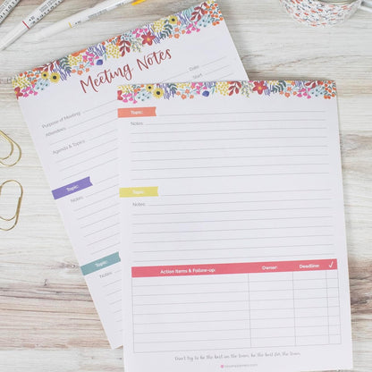 bloom daily planners Horizontal Weekly Magnetic Meal Planning Pad for Fridge with Tear-Off Grocery Shopping List - Hanging Food/Menu Organizer Notepad with Magnets - 8.5” x 11” - Lemons