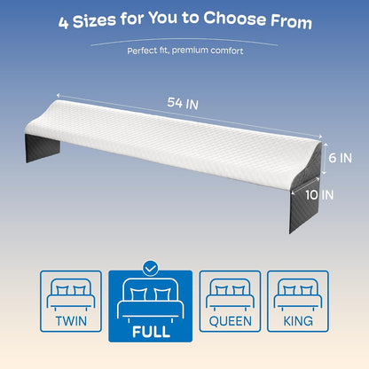 Queen Size Bed Wedge Pillow Headboard, Pillow Wedge for Headboard Gap(0-8") | Mattress Gap Filler Wedge, Stop Items Falling and Get Quality Sleep,Ergonomic Design, Non-Slip, Breathable(60"X10"X6")