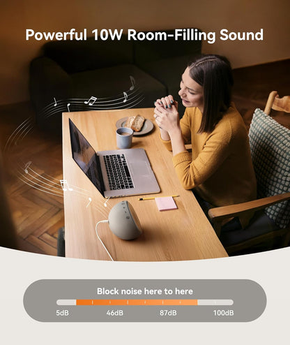 Dreamegg White Noise Machine for Adults - 10W Powerful Sound Machine with 29 Soothing Sounds, Noise Masking for Snoring, Traffic & Office Privacy, Ideal for Home, Travel & Deep Sleep