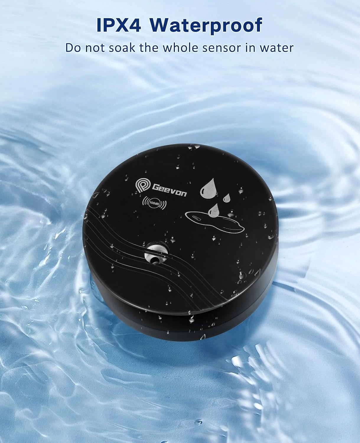 Geevon 10 Pack Water Leak Detectors,100dB Sensor Alarms for Home | Flood Leak Detectors for Basement,Bathroom,Laundry Room,Sink,Garage,Wine Cellar,RV and Window,Water Alarms with Batteries