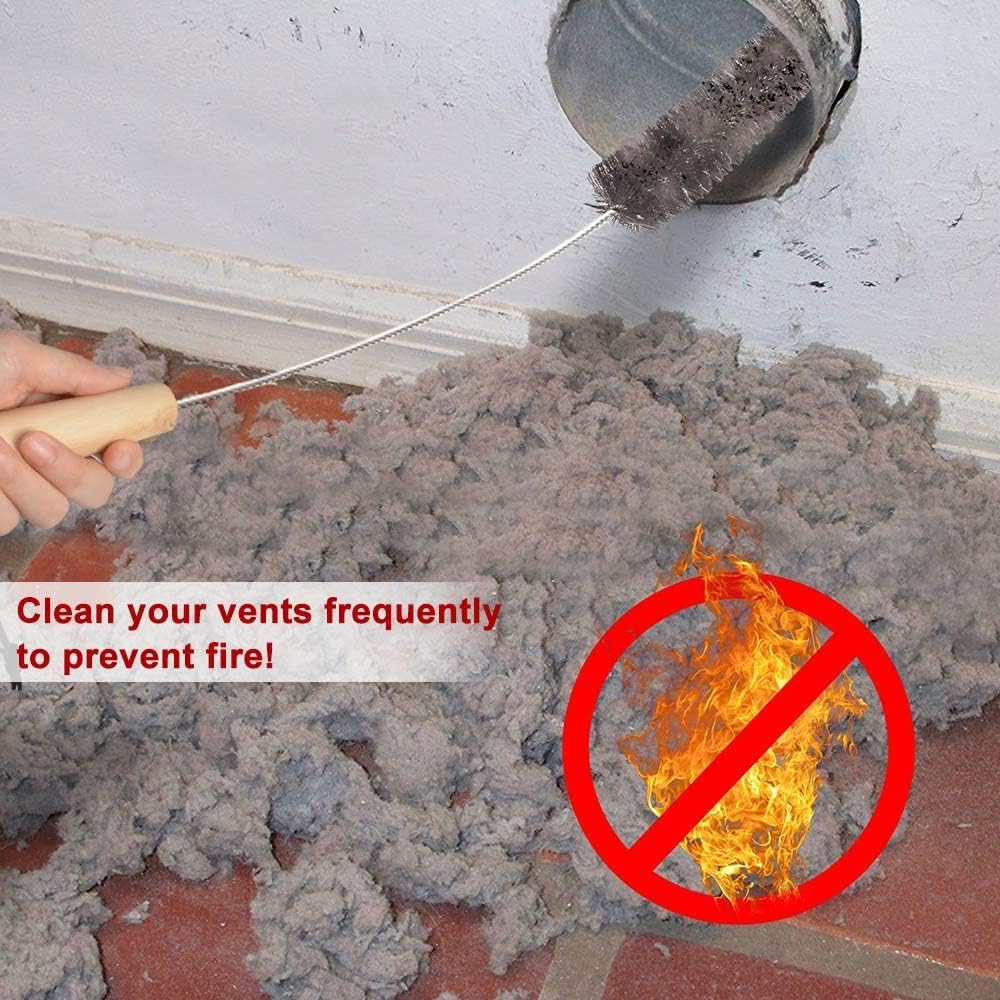 Sealegend Dryer Vent Cleaner Kit with Vacuum Hose Attachment & Brush Blue | Fits Most Vacuums, Loosens Stubborn Lint & Removes Hidden Dust, for Dryer Vents, Refrigerator Coils & Narrow Gaps