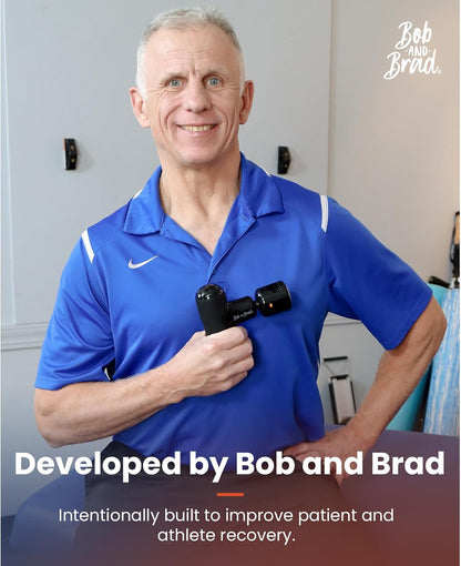 BOB AND BRAD Q2 Mini Massage Gun, Pocket-Sized Deep Tissue Massager Gun, Portable Percussion Muscle Massager Gun, Ultra Small & Quiet Muscle Massage Gun for Muscle Recovery with Carry Case