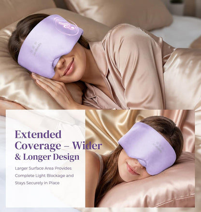 LC-dolida 3D Silk Bluetooth Sleep Mask, Mulberry Silk Sleep Mask with Bluetooth Headphones, Bluetooth Eye Sleep Mask for Side Sleepers, Total Blackout Bluetooth Eye Mask for Women Men, Black