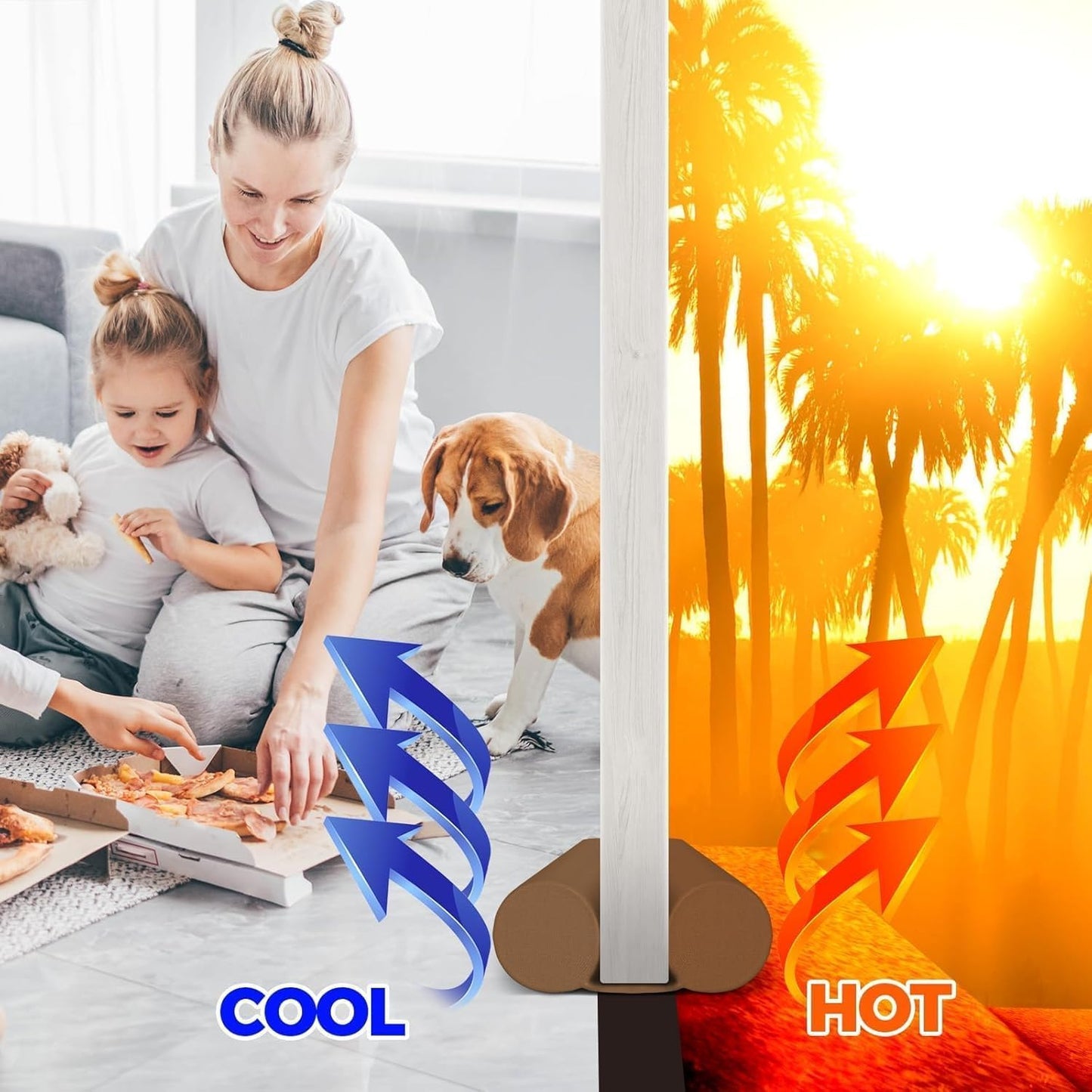 Holikme Under Door Draft Stopper Door Seal Gap Filler Weather Stripping | 36 Inch Soundproofing Noise Blocker Window Breeze Adjustable Draft Blocker for Bottom of Door Stop Light, Air, Dust, Gray