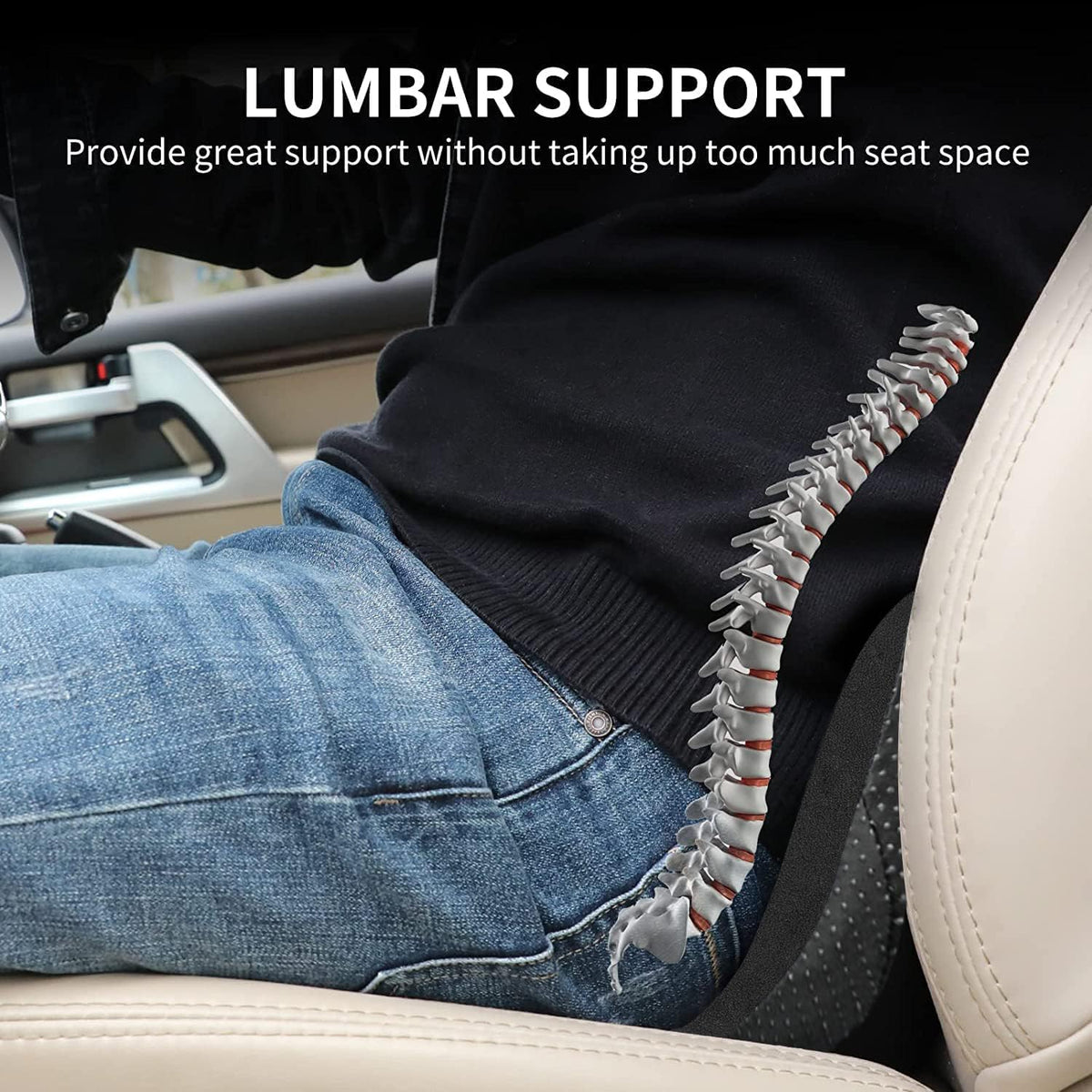 Livtribe Car Seat Cushion, Comfortable Wedge Seat Cushions for Long Driving