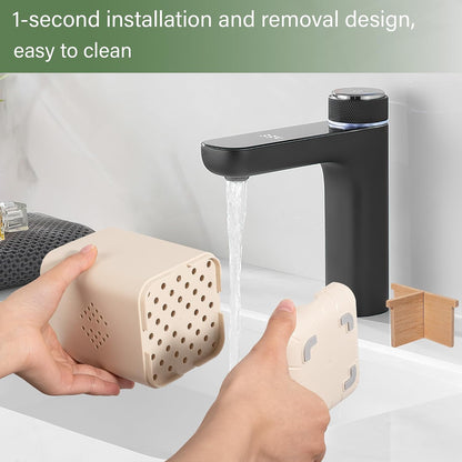 Toothbrush Holders for Bathrooms, Electric Toothbrush Holder, White | Toothbrush and Toothpaste Organizer for Bathroom Countertop, 3 Slot Vanity Storage
