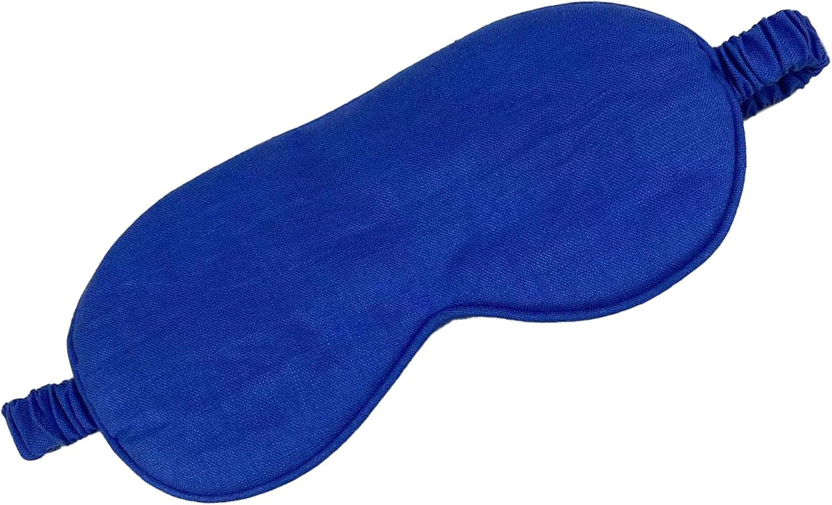 Eye mask Pure Linen Sleep Mask with Elastic Band, No Pressure On Eyes,Side Sleeper Eye Cover Organic Cotton Core Blindfold,Napping & Yoga Travel Essentials (Natural)