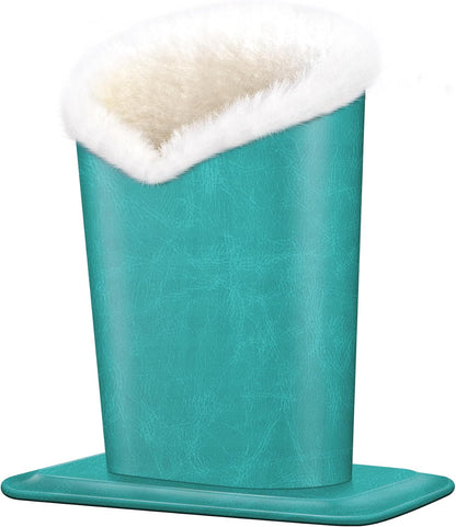 Plush Lined Eyeglasses Holder, PU Leather Glasses Stand Case
