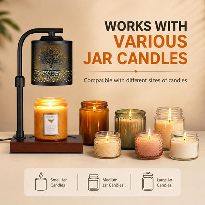 Candle Warmer Lamp Adjustable Height Dimmable for Jar Candles Hummingbird