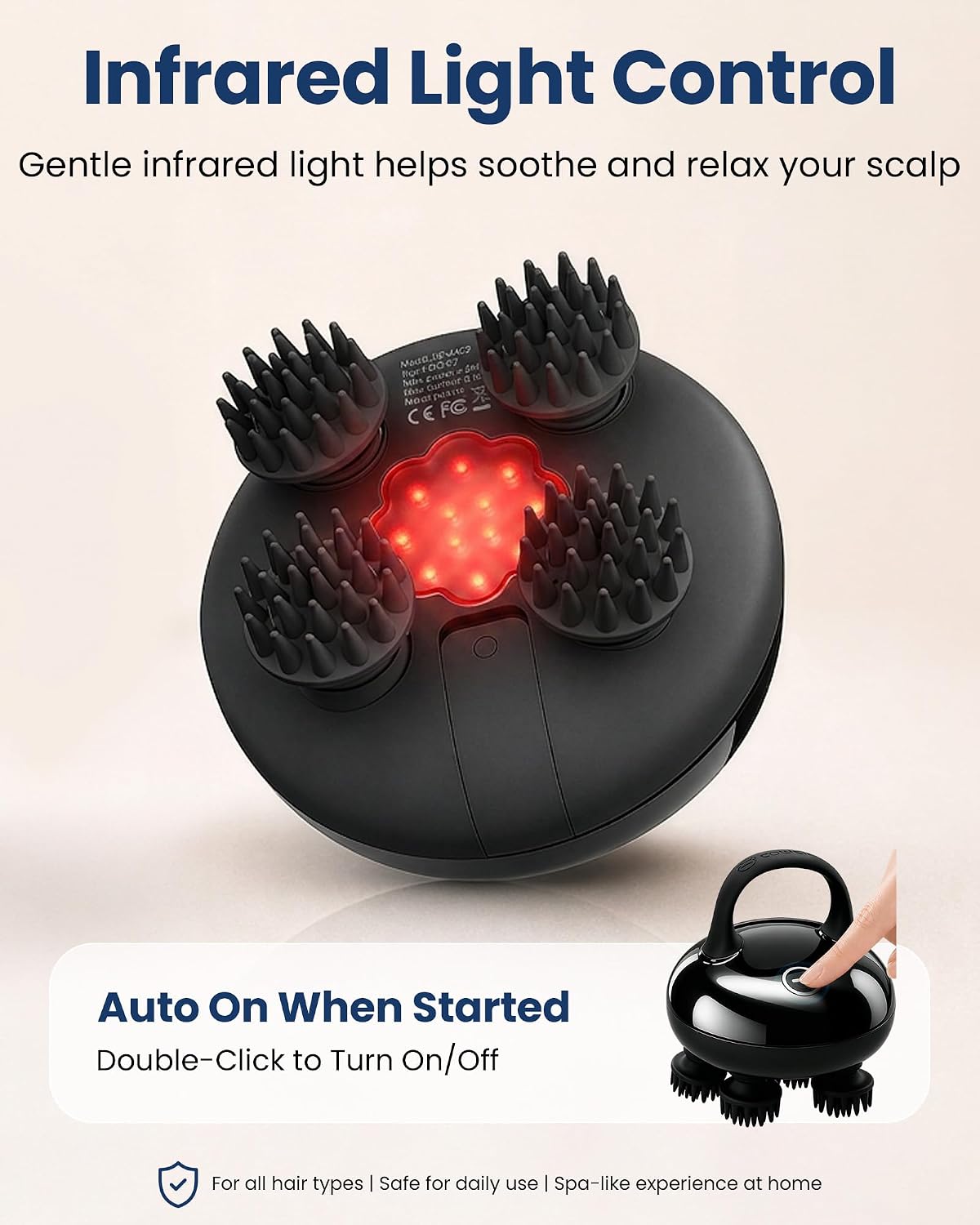 COMFIER Scalp Massager for Hair Growth, Electric Head Massager, Tangle-Free