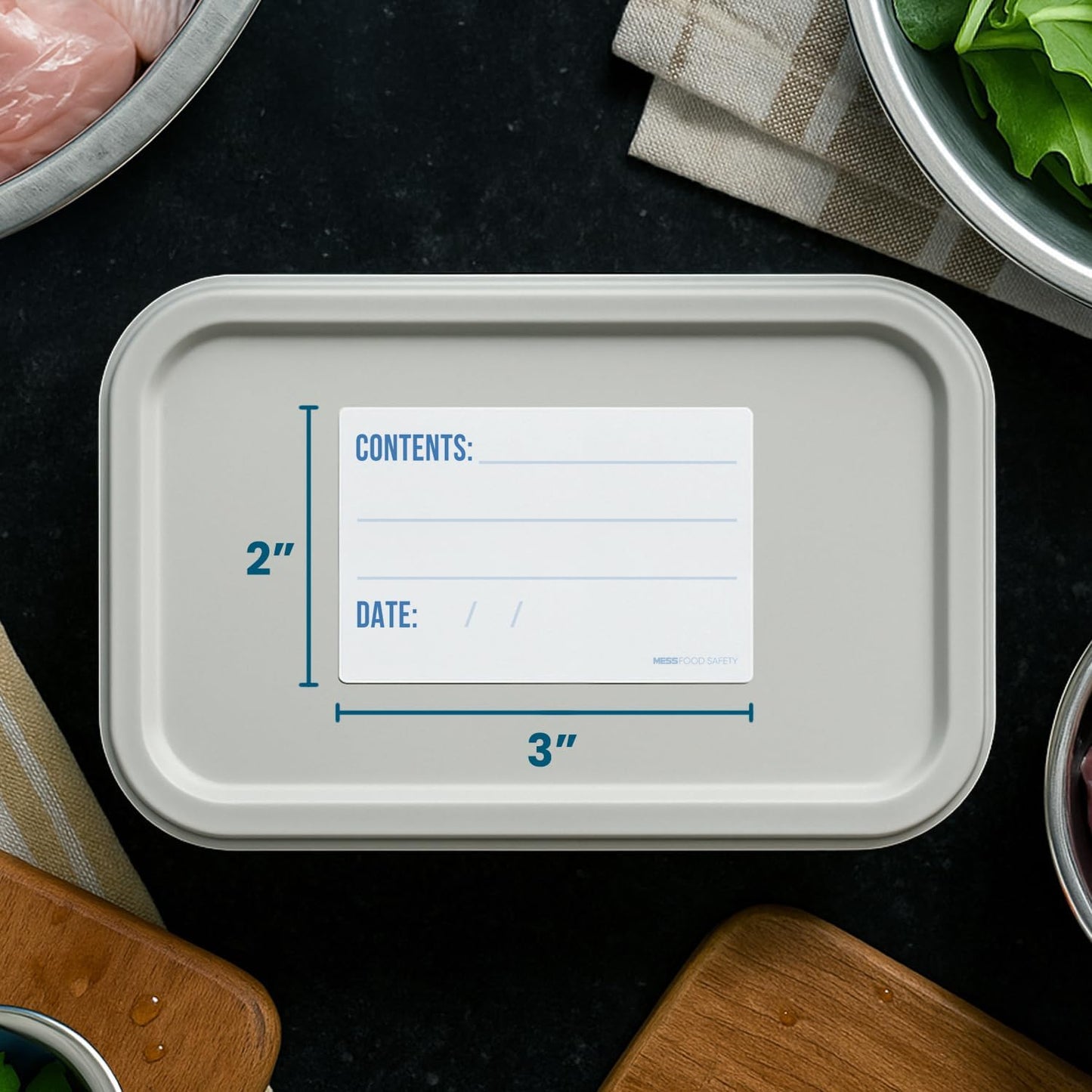 Freezer Labels 1x2 in 200/Roll, Dissolvable Fill in Canning Jar Stickers | Preprinted write on lines, use pen or marker, containers, bottles, food storage, meal prep, pantry, peels clean, no residue