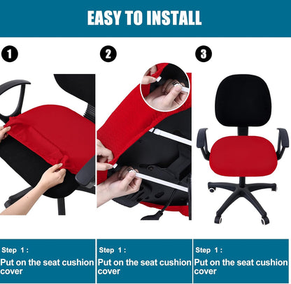 Smiry Office Computer Chair Armrest Covers, 2PCs Anti-dust Arm Rest Pad | Removable Washable Desk Chair Arm Pad Covers, Grey