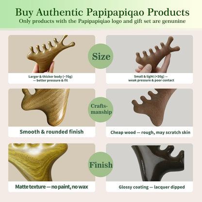 Wood Therapy Massage Tools – Wooden Manual Guasha Tool, Handheld Body & Scalp Massager, Trigger Point Scraper, Reflexology & Lymphatic Drainage Inspired Wooden Massage Tool for Face, Neck, Back & Legs