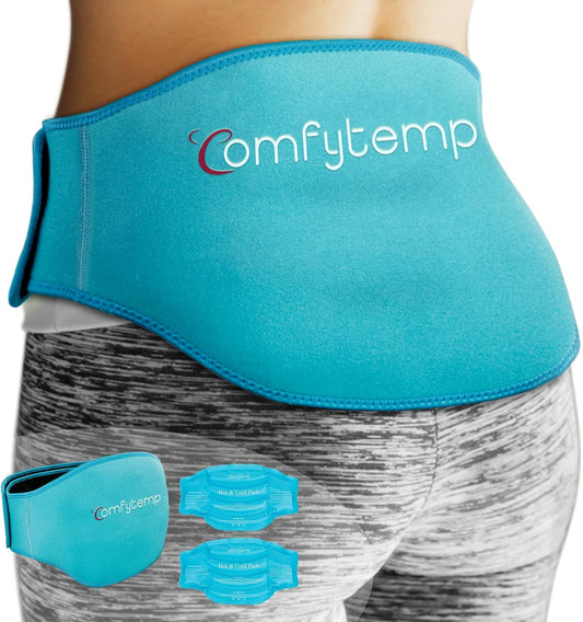 Comfytemp Ice Pack for Back Pain Relief, 2Pcs, Sciatica Ease Brace Reusable