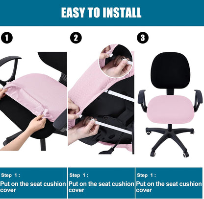 Smiry Office Computer Chair Armrest Covers, 2PCs Anti-dust Arm Rest Pad | Removable Washable Desk Chair Arm Pad Covers, Grey