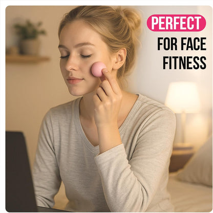 3 in 1 Massage Ball Set - Lacrosse Balls for Myofascial Release, Back Pain Relief, Face Fitness, Trigger Points, Yoga, Physical Therapy, Muscle Recovery and Soft Deep Tissue Massage (Pink)