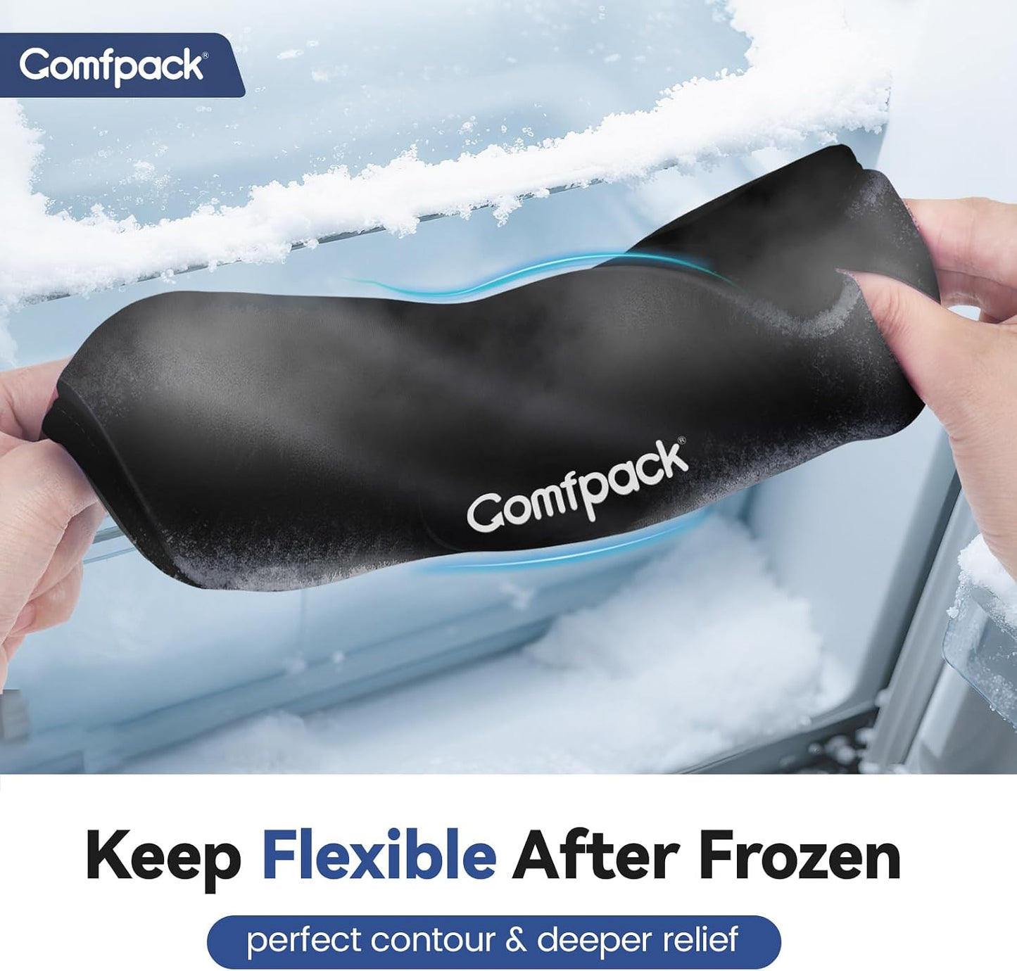 Comfpack Neck Ice Pack Wrap, Flexible Gel Ice Pack for Neck, Wrists, Head | Hot & Cold Compress Long Ice Pack for Injuries, Sore Neck, Tonsillectomy, Thyroidectomy, Surgery Recovery, Office Pressure