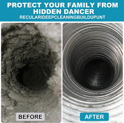 Sealegend 50Ft Dryer Vent Cleaner Kit, Flexible Lint Remover | Upgraded Quick-Snap Brush with Drill Attachment for Easy to Use, Deep Clean, Lint Removal, Easy DIY Assembly, Home Essential