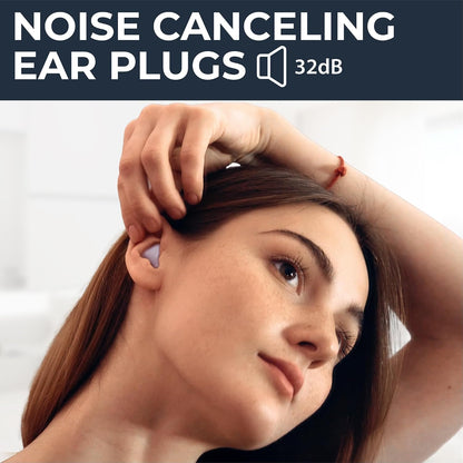 PQ Wax Ear Plugs for Sleep - 6 Silicone Wax Earplugs for Sleeping and Swimming - Gel Ear Plugs for Noise Cancelling, Ear Protection - Sleeping Earplugs with Sound Blocking 32 Db (6-Pillows). Beige