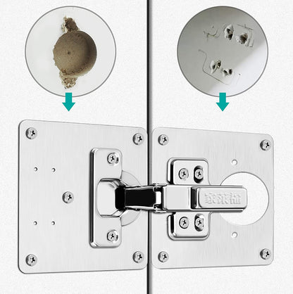 Cabinet Hinges Repair Plate,Stainless Steel Hinge Repair Brackets Kit,Kitchen Cupboard Door Hinge Repair Plate Kit Includes Fixing Screws,Protect Wooden Kitchen Cabinet Door,Furniture(2 PCS)…