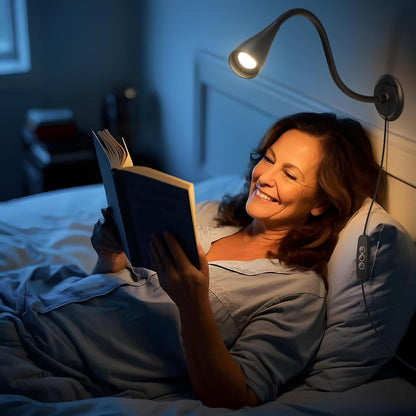 LED Neck Reading Light, Bendable Rechargeable Book Light 110-hr Lasting