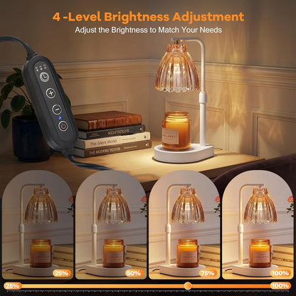 Gifts for Women, Candle Warmer Lamp with Adjustable Height, Timer & Dimmer, Birthday Gifts for Women, Elegant Gift Box & Greeting Card, Candle Lamp with 2 Bulbs for Home Decor/Bedroom/Office