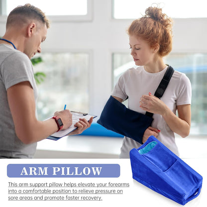 Buryeah Dark Gray Arm Elevation Pillow 2 Pocket, Plush Material