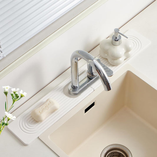 Stone Faucet Mat for Kitchen Sink Oval Hole Bathroom sink splash guard