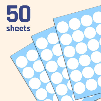 1" Round Colored Dot Stickers Labels - 6 Colors