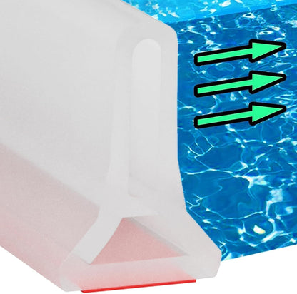3ft/5ft/6ft/8ft10ft Collapsible Shower Threshold Water Dam Water Barrier for Shower and Water Stopper Keeps Water Inside Water Threshold for Wet and Dry Separation (3ft, Clear)