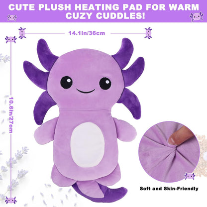Microwave Heating Pad for Period Cramps Pain Relief, 16"×12", Grey Cat