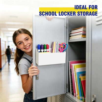 Magnetic Marker Holder for Whiteboard, Fridge, Teacher Must Have | Acrylic Magnet Dry Erase Pen Holder for Refrigeator, Anti-slip Pencil Holder for Classroom, Locker Organizer Accessories