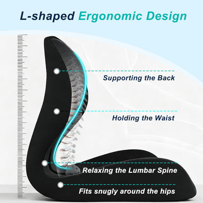 Seat Cushion for Office Chair, Ergonomic Cushion with Lumbar Support Pillow