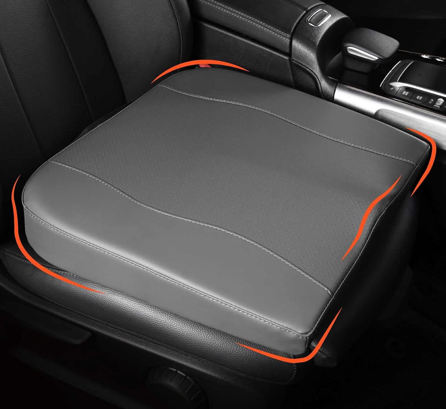 Lofty Aim Car Seat Cushion, Memory Foam Car Seat Cushions for Long Driving | Comfy Car Seat Pillow for Pain Relief, Driver Seat Cushion Adds Height, Butt Cushion for Car, Truck, Office Chair, Black